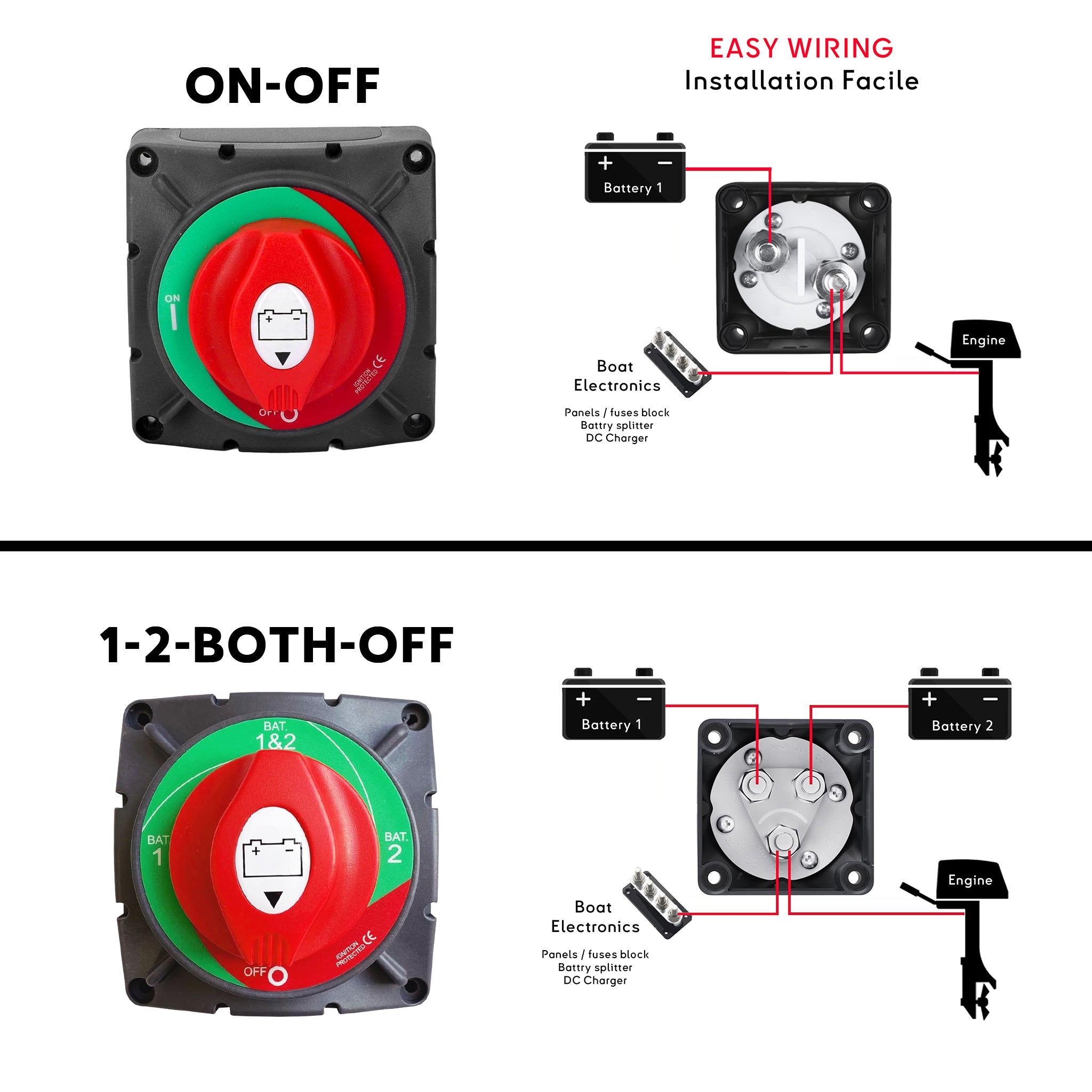 Wiring Diagram for 1-2-Both-Off Switch